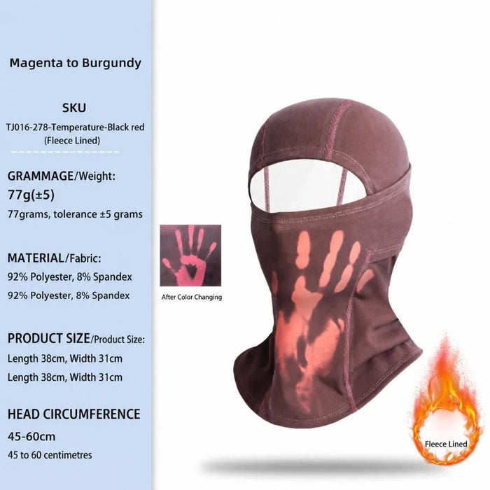 Thermochromic Color-Changing Balaclava